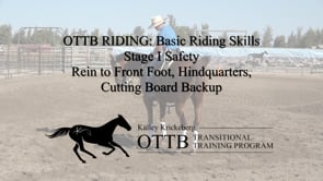 OTTB Transitional Training Stage 1 Riding Safety: Rein to Feet, Cutting Board Backup